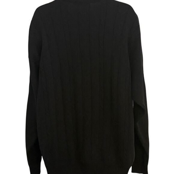 XXL Nautica Sweater Cable Knit Long Sleeve Navy Blue Pullover Crewneck #preppy E - Picture 7 of 7